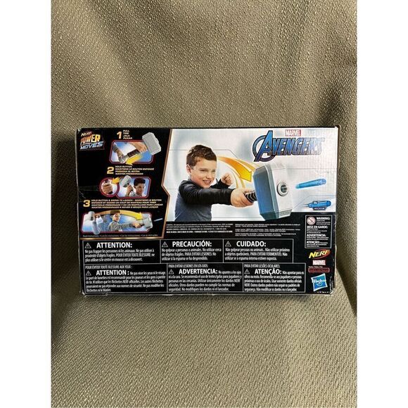 NERF Power Moves Marvel Avengers Thor Hammer Strike Dart-Launching Toy New - Picture 4 of 6